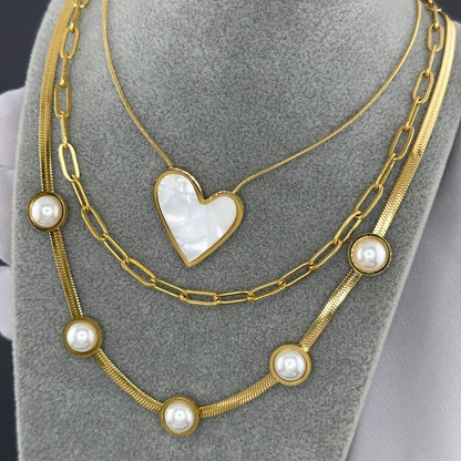 18K Goldplattierte Edelstahl Halskette